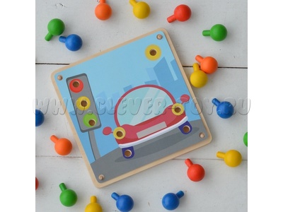 Карточка "Машина" для набора "Деревянная мозаика" Карточка "Машина" для набора "Деревянная мозаика"