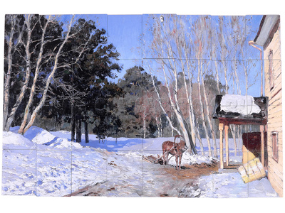 Набор магнитных карточек "Март" (Исаак Левитан) (для работы на классной доске)