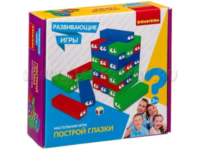 Развивающая игра "Построй глазки" (30 блоков, кубик) Развивающая игра "Построй глазки" (30 блоков, кубик)