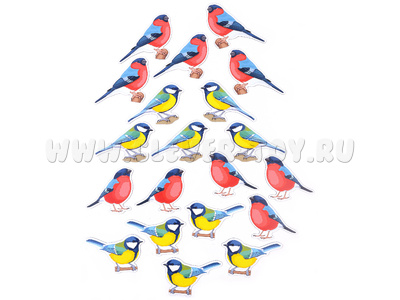 Набор магнитных карточек для устного счёта "Птицы"* Набор магнитных карточек для устного счёта "Птицы"*