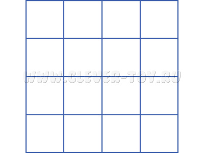 Магнитно-маркерное поле "Клетка" для работы на классной доске (маленькое)