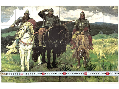 Набор магнитных карточек "Богатыри" (Виктор Васнецов) (для работы на классной доске)