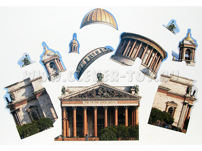 Набор магнитных карточек "Маленькие архитекторы: Исаакиевский собор"