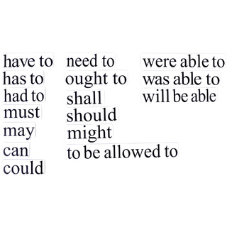 Набор магнитных карточек "Modal verbs" (маленький размер)